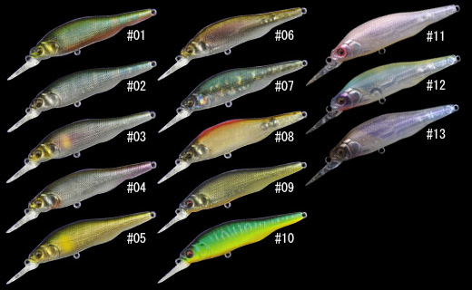 Megabass X-80 PLUS1 カラーサンプル