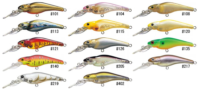 EVERGEEN INSPIRE CUSTOM LUERS SPIN-MOVE SHAD カラーサンプル