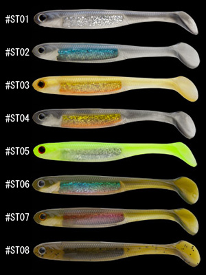 NORIES SPOON TAIL SHAD カラーサンプル